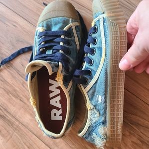 G-Star denim sneakers.   Women US size:8 EUR size: 39